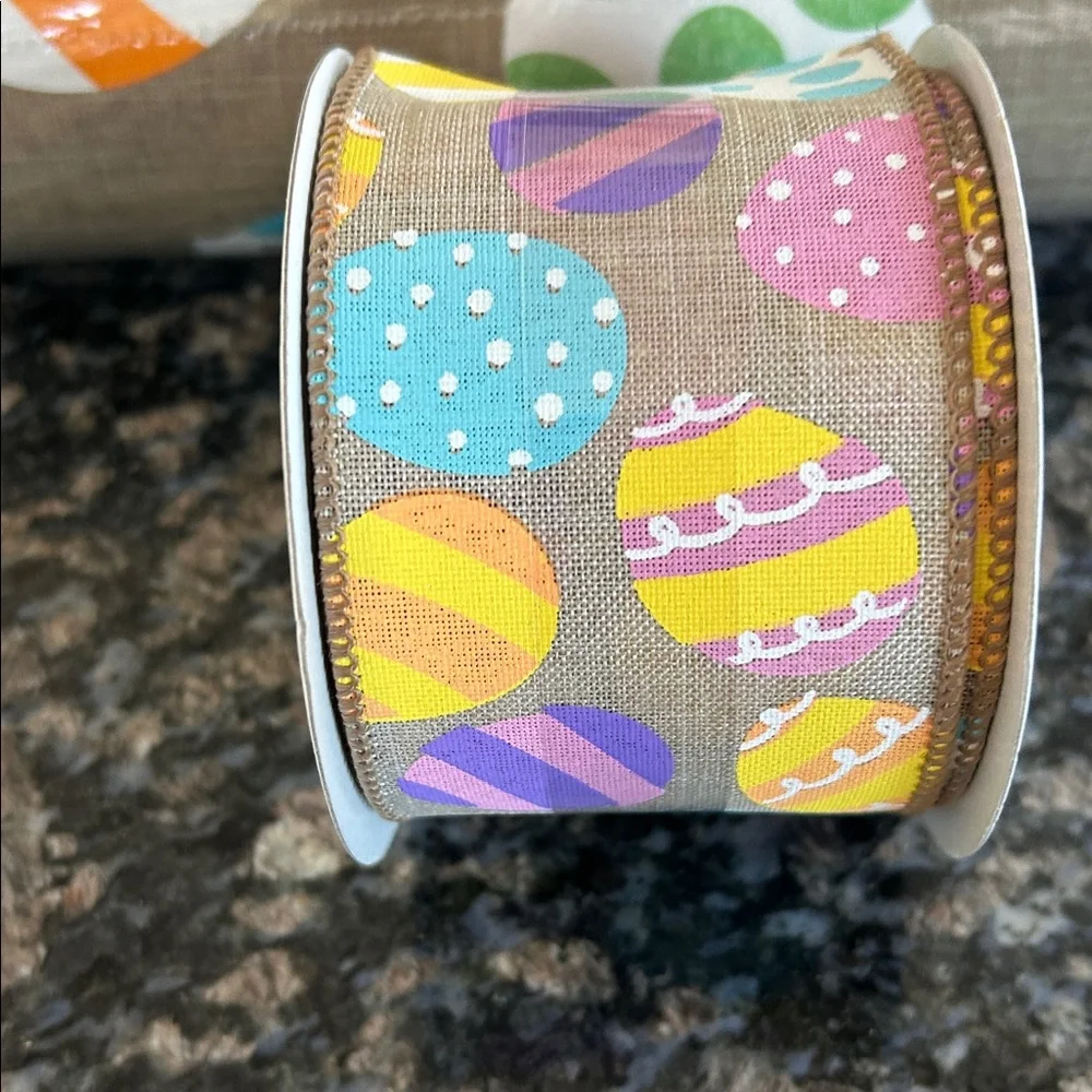 CELEBRATE EASTER MESH & WIRED RIBBON LOT OF 3 NWT
